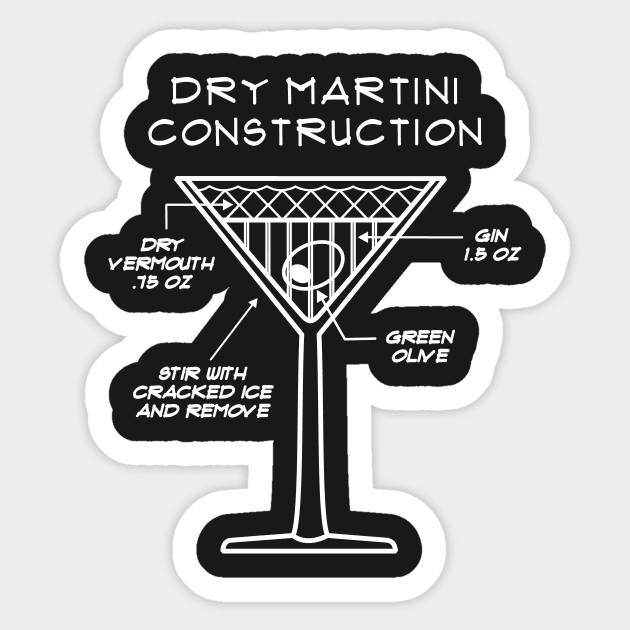 Dry Martini Construction Sticker by brotherjeb